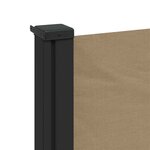 vidaXL Auvent latéral rétractable taupe 117x300 cm
