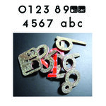 Numéro 3 - Numéro adhésif pour boîtes aux lettres- Pierre véritable 50 mm  ORIGINES