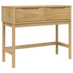 vidaXL Table console FLORO marron cire 89 5x36 5x73 cm pin massif