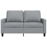 vidaXL Canapé à 2 places Gris clair 120 cm Tissu
