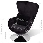 vidaXL Fauteuil en forme d’œuf noir