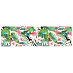 vidaXL Coussin de banc de jardin Floral Vert et rose 180 x 50 x 4 cm