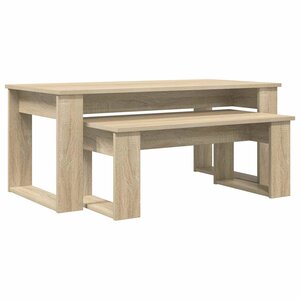 vidaXL Ensemble de tables basses 2 Pièces Chêne Sonoma Bois d'ingénierie