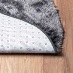 vidaXL Tapis Shaggy à poils longs NAVARRA gris foncé 160x160 cm