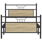 vidaXL Cadre de lit sans matelas chêne sonoma 107x203 cm