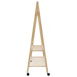 vidaXL Porte-vêtements et étagères roulettes 132x45 5x155 5cm bambou