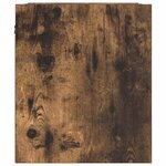 vidaXL Table de chevet murale chêne fumé 38x34x40 cm