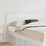vidaXL Tête de lit Blanc Brillant 135 cm Bois d'ingénierie