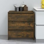 vidaXL Buffet Chêne fumé 70x41x75 cm Bois d'ingénierie