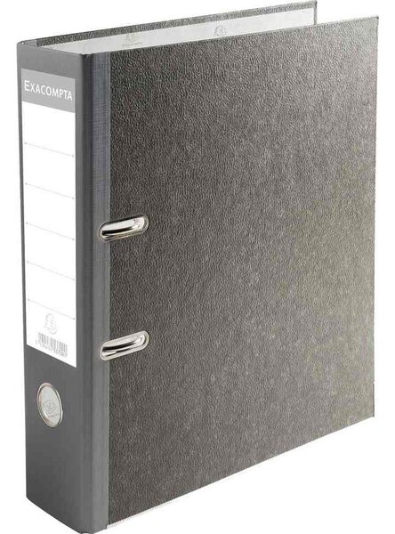 Classeur à levier Papier marbré A4 Dos de 80 mm Gris EXACOMPTA