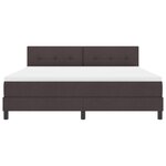 vidaXL lit box spring avec matelas et LED marron foncé 180x200 cm en tissu