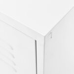 vidaXL Meuble TV Blanc 105x35x50 cm Acier