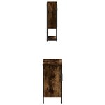 vidaXL Ensemble de meubles de salle de bain 2 Pièces Chêne fumé