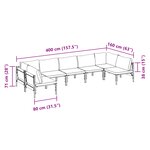 vidaXL Ensemble de canapé de jardin 7 Pièces Anthracite Acier