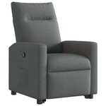vidaXL Fauteuil inclinable Gris foncé Tissu