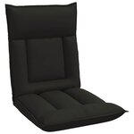 vidaXL Fauteuil de sol ajustable Noir Simili cuir