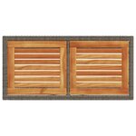 vidaXL Ensemble de bistro 3 Pièces avec coussins gris résine tressée