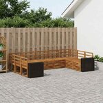 vidaXL Ensemble de canapé d'angle 9 Pièces Naturel Bois d'Acacia Massif