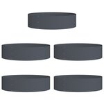 vidaXL Pots anthracite Anthracite Plastique Grand Pots en plastique
