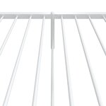 vidaXL Cadre de lit métal sans matelas avec pied de lit blanc 90x200cm