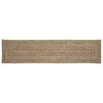 vidaXL Tapis Naturel et noir 60 x 300 cm Jute
