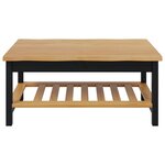 VidaXL Table basse EKAI Noir 100 x 60 x 45 5 cm Bois de pin massif