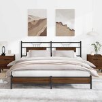 vidaXL Cadre de lit sans matelas chêne marron 160x200 cm