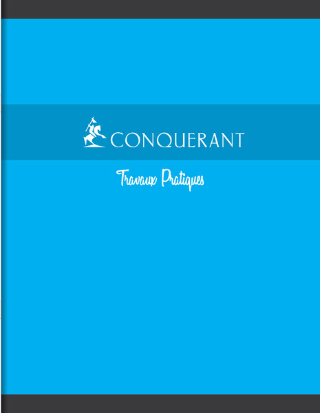 Cahier TP Piqué 17X22cm Seyès + uni 96 pages 70g coloris aléatoires x 10 CONQUÉRANT