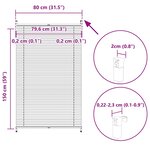 vidaXL Store plissé 80x150 cm Crème