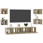 vidaXL Ensemble de meubles TV 7 Pièces Chêne sonoma Bois d'ingénierie