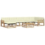 vidaXL Ensemble de canapés d'extérieur 8 pc Blanc et crème