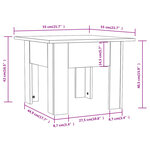 vidaXL Table basse chêne fumé 55x55x42 cm bois d'ingénierie