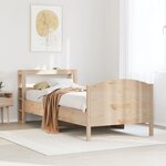 vidaXL Cadre de lit sans matelas 100x200 cm bois massif de pin