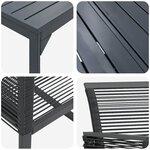 vidaXL Ensemble de salle à manger pour jardin 7 Pièces Noir