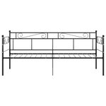 vidaXL Cadre de canapé-lit sans matelas noir métal 90x200 cm