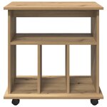 vidaXL Armoire roulante chêne artisanal 60x45x60 cm bois d'ingénierie