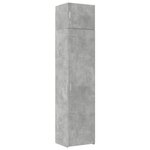 vidaXL Armoire de rangement mince gris béton 50x42 5x225 cm
