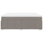 vidaXL Sommier à lattes de lit avec matelas Taupe 200x200 cm Tissu