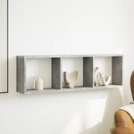 vidaXL Armoire murale 100x16x30 cm gris béton bois d'ingénierie