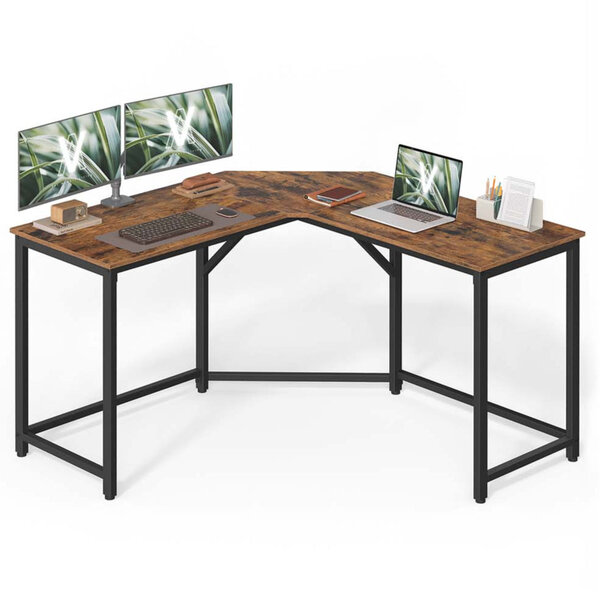 Bureau adulte ordinateur angle 129 x 129 x 76 cm marron 12_0004181