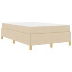 vidaXL Lit à ressorts avec matelas Crème et Blanc 120 x 200 cm tissu