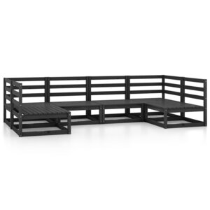 vidaXL Salon de jardin 6 Pièces bois de pin massif