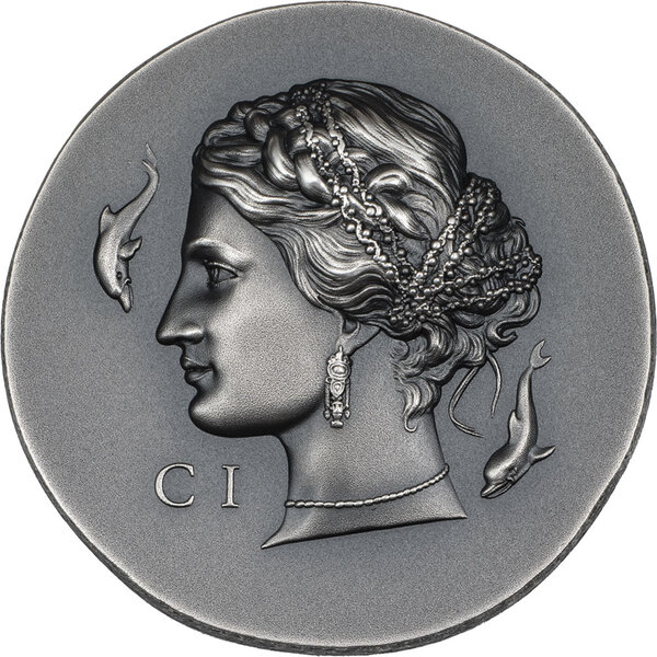 Monnaie en argent 5 dollars g 31.1 (1 oz) millésime 2023 numismatic icons arethusa 1