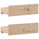 vidaXL Cadre de lit sans matelas avec tête de lit 75x190 cm pin massif