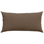 vidaXL Coussins de canapé 2 Pièces Marron 80 x 40 cm tissu