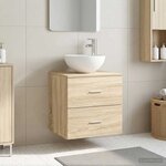 vidaXL Meuble lavabo mural Chêne Sonoma 49 5 x 35 x 63 cm