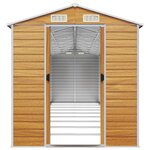 vidaXL Abri de jardin marron clair 191x810x198 cm acier galvanisé