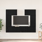 vidaXL Ensemble meuble TV 6 Pièces Chêne noir 80 x 30 x 30 cm