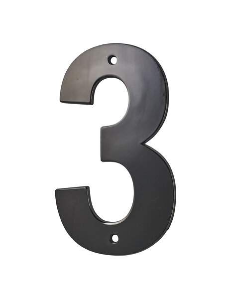THIRARD - Chiffre 3 à visser  alliage  H.80mm  noir - THIRARD