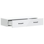 vidaXL Table d'appoint murale Blanc 87 5 x 34 5 x 17 cm